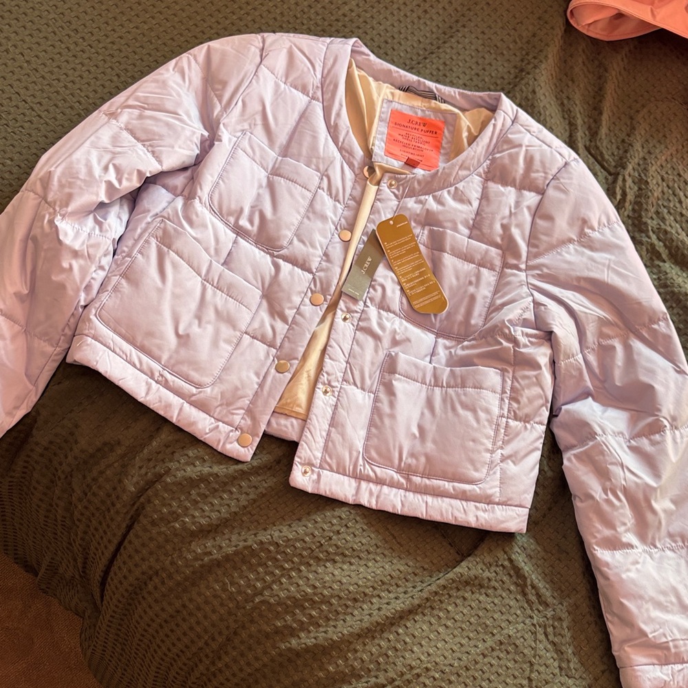 Women’s nwt lady’s jcrew jacket light Purple Quilted Jacket